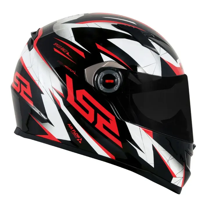 CAPACETE LS2 CLASSIC DRAZE PRETO E VERMELHO
